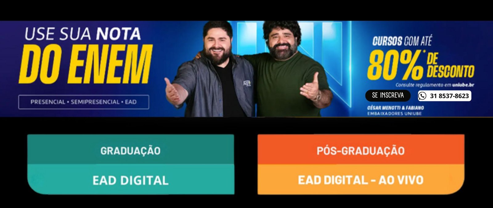 uniubepolobelohorizonte.com.br Menotti e Fabiano